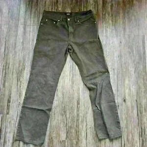 Mens Pioneer Classics Olive Green Denim Jean Straight Fit 36×32